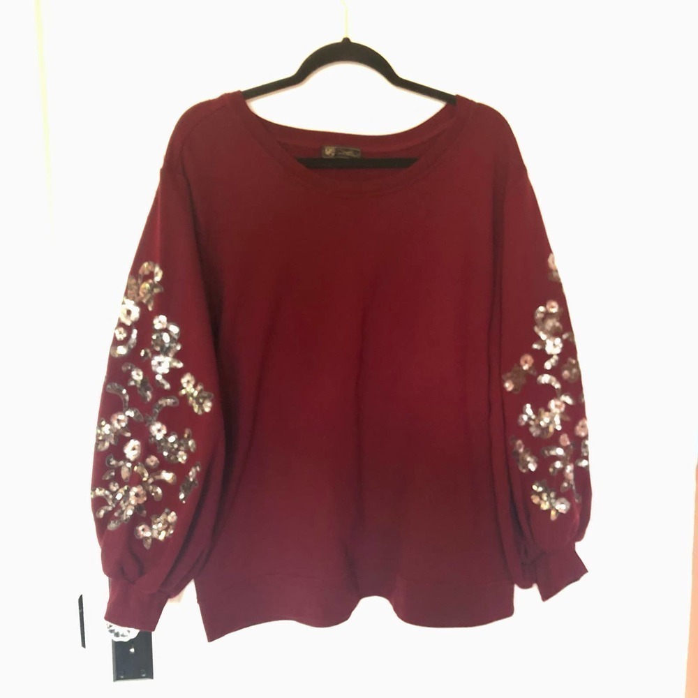 DG2 Lantern Sequin Sleeve Sweatshirt SZ XL​​​​​​